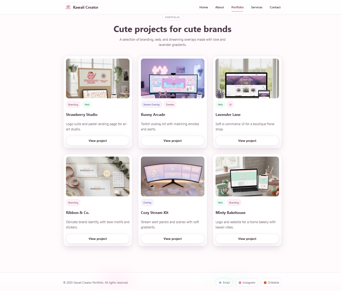 Kawaii Creator Portfolio - Bundle